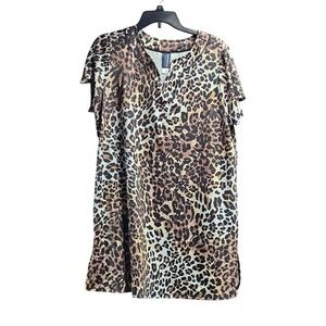 Swim365 Swimsuit Cover‎ Up Dress Leopard Print Animal Print Womens Plus Size 18